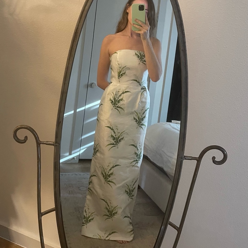 Bella Bridesmaids LulaKate Strapless White Floor Length Dress
